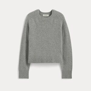 Everlane - The Boxy Crew in Cashmere - Grey S